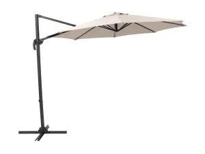 9.5ft Offset Patio Umbrella, 360 Degree - Off White