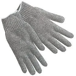 9637SM MCR Gloves,Regular Weight,Cotton/POLY,Gray,Sm