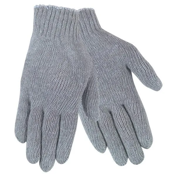 9639LM MCR Safety Economy Weight Gloves, Large, Cotton Polyester Blend, Gray