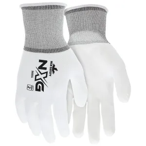 9665M MCR Safety Memphis Gloves, Medium, Nylon, White, Knit Wrist Cuff