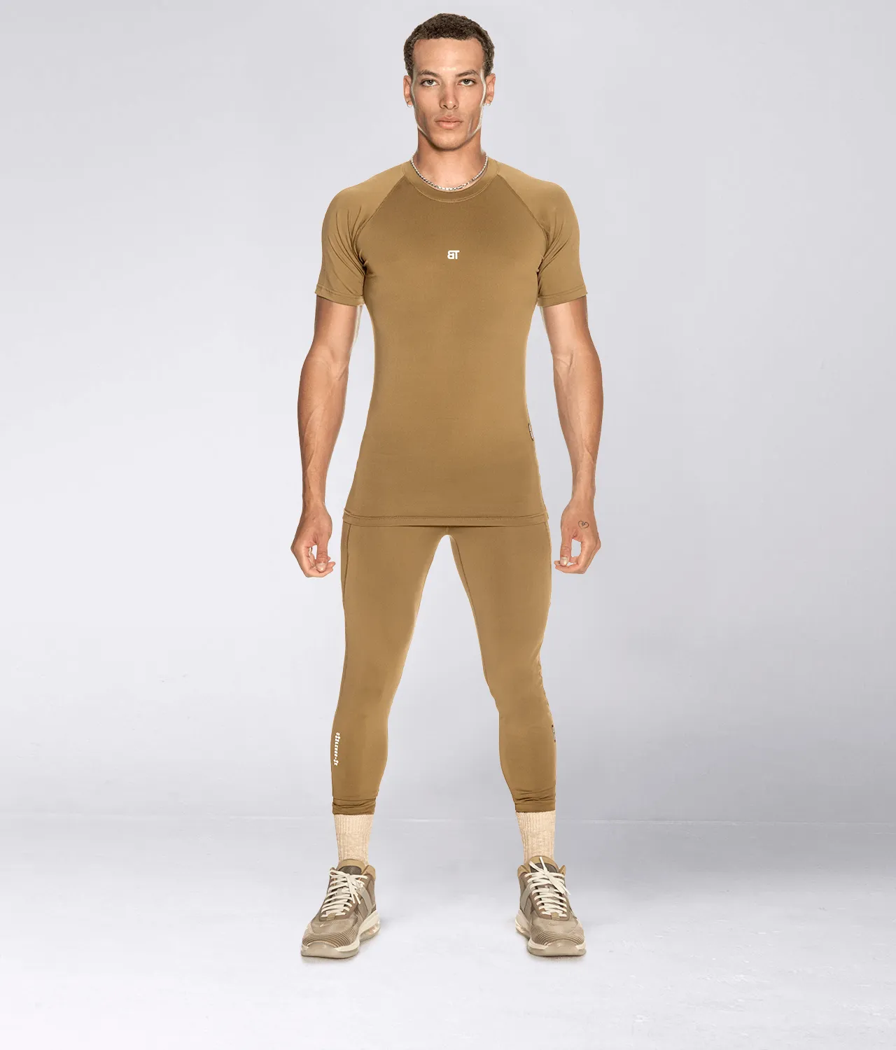 9700 . Compression Regular-Fit Shirt - Khaki