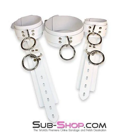 9740A      Pure Submission Locking Leather Wrist Cuffs