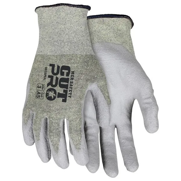 9828PUXS MCR Safety Cut Resistant Gloves, X-Small, Gray/Gold, 18 ga THK