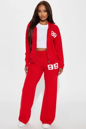 99 Problems Sweater Pant Set - Red