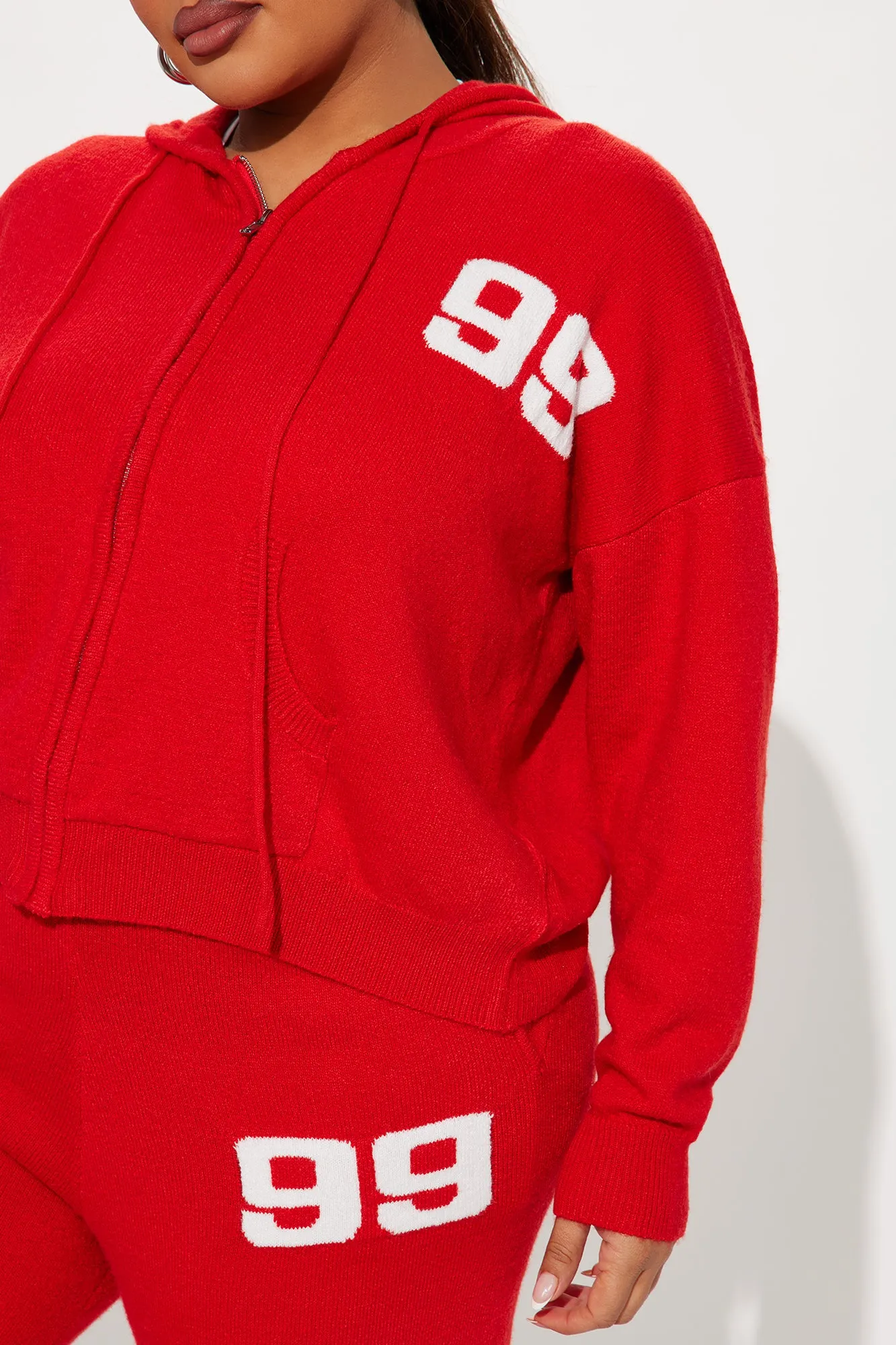 99 Problems Sweater Pant Set - Red