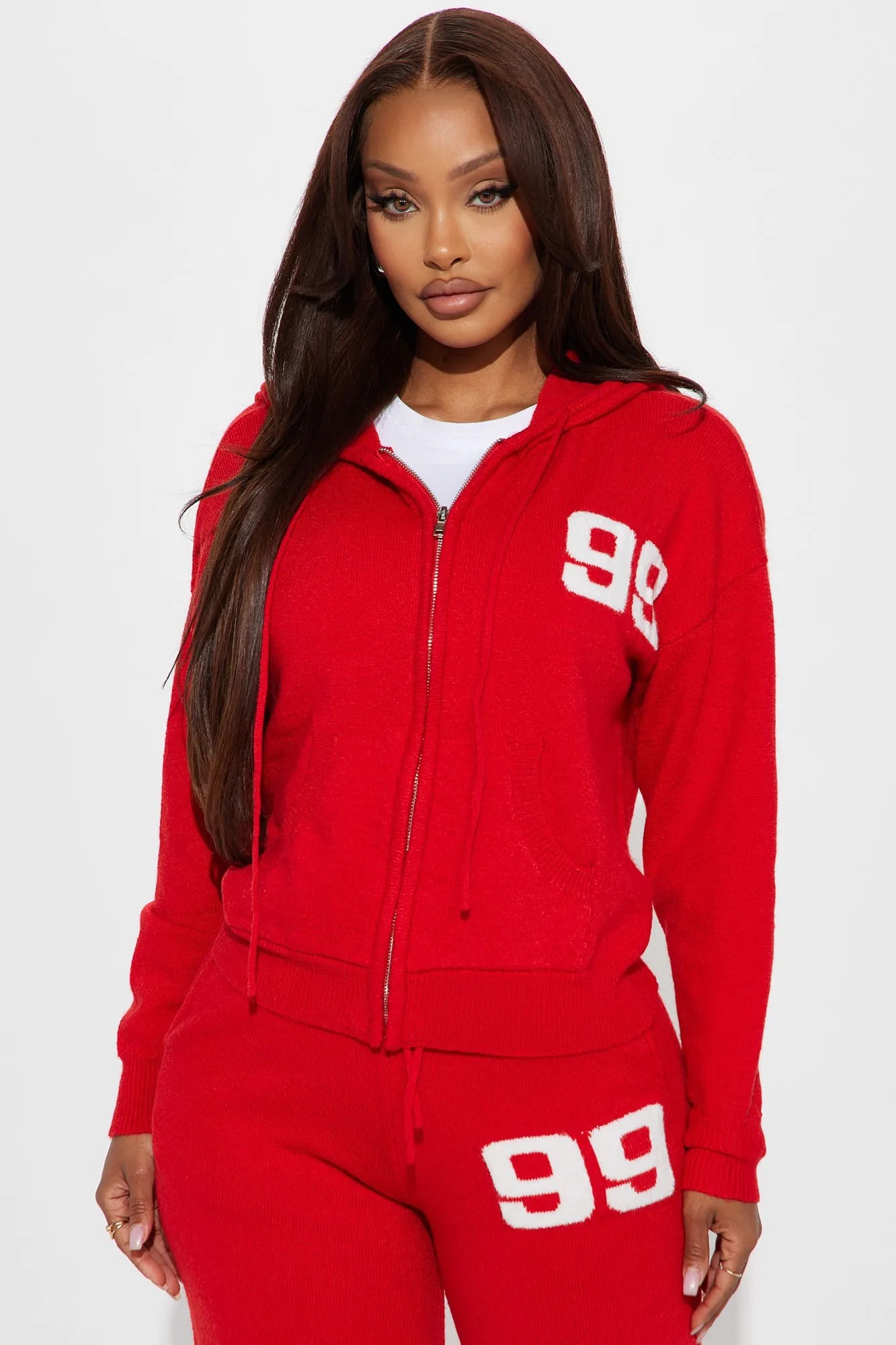 99 Problems Sweater Pant Set - Red