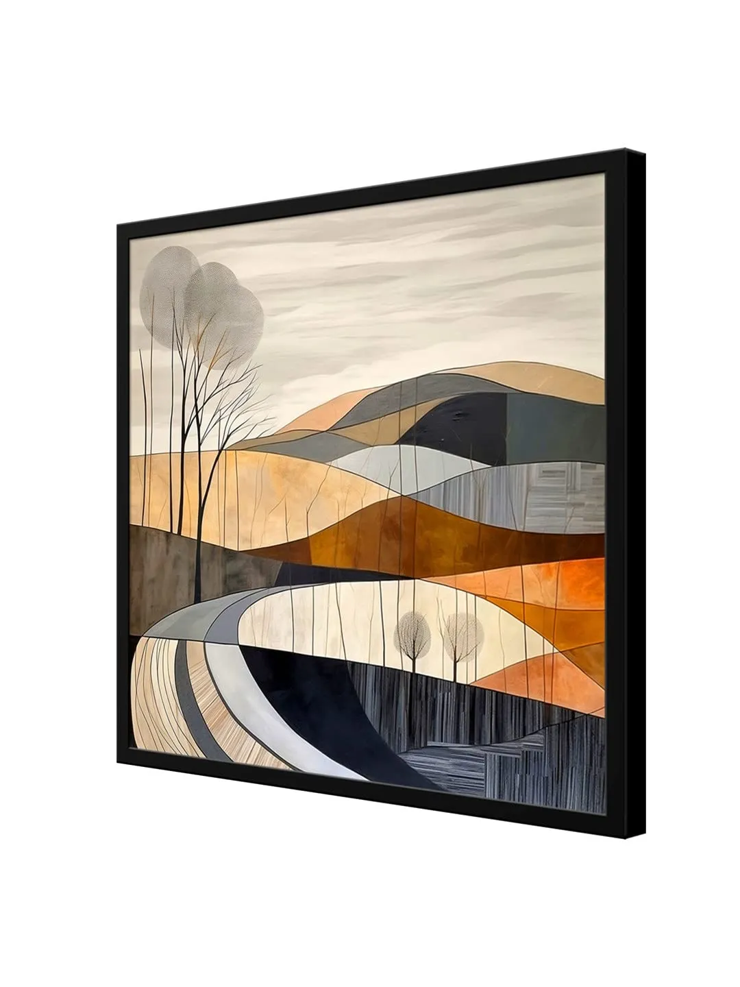 999STORE abstract art with tree view modern wall painting for living room abstract paintings for living room (BoxF36X360063)