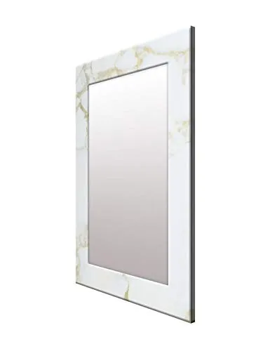 999STORE Mirror for Wall Decoration Living Room Wood Pattern Mirror (20 x 1 x 30 inch, Multicolour)