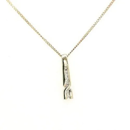 9ct Diamond Long Pendant