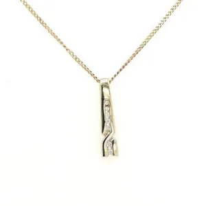 9ct Diamond Long Pendant