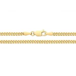 9ct Gold Semi Solid Close Curb Chain CH280