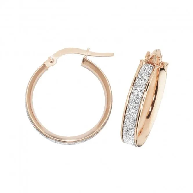 9ct Rose Gold Oval Hoop Earrings ER1023R