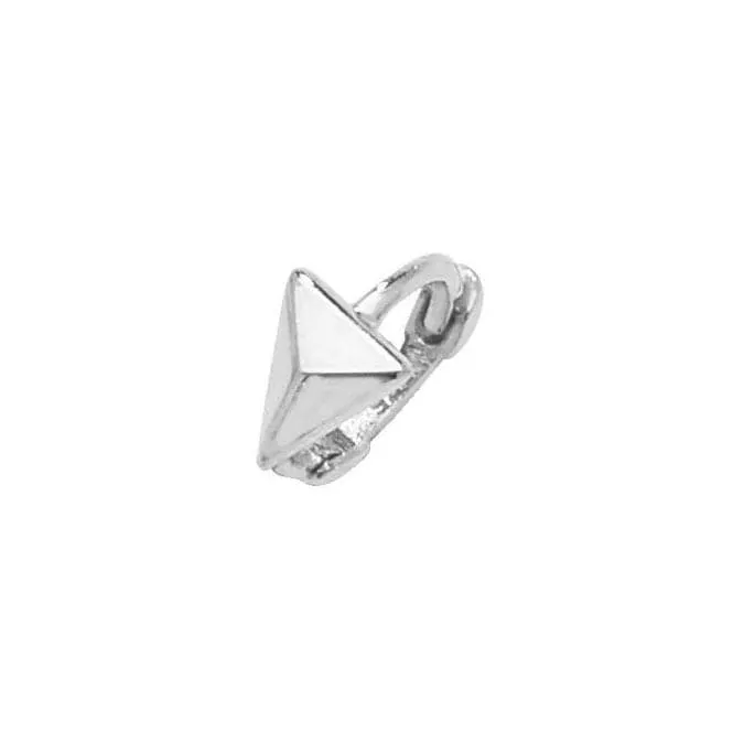 9ct White Gold Rhombus Cartilage Hoop Earring ES952W