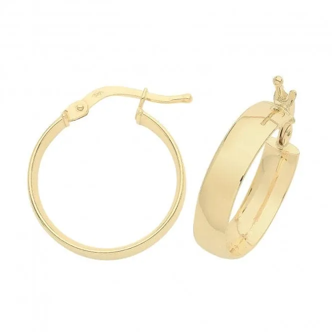 9ct Yellow Gold 20mm Hoop Earrings ER946