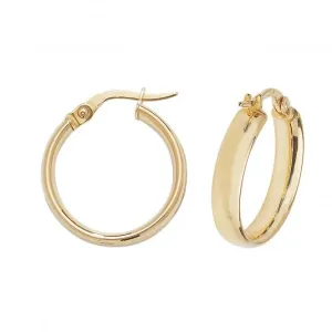 9CT Yellow Gold 30mm Hoop Earrings ER974