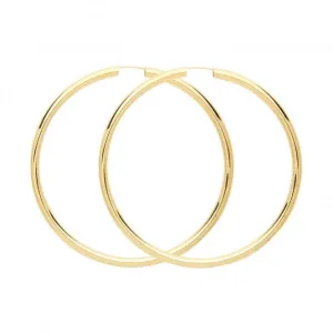 9ct Yellow Gold 60mm Sleepers ES136