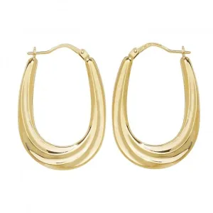 9ct Yellow Gold Creole Earrings ER587