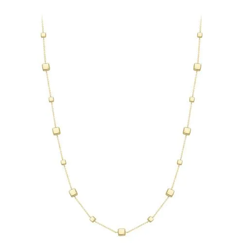 9ct Yellow Gold Fancy Cube Necklace