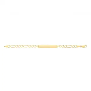 9ct Yellow Gold Figaro Baby ID Bracelet BR239