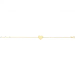 9ct Yellow Gold Heart ID Bracelet