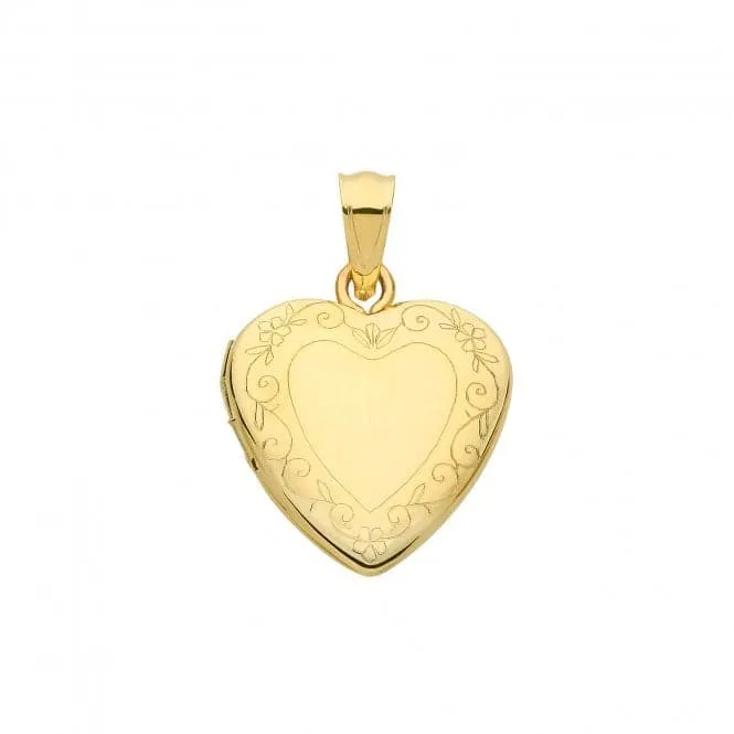 9ct Yellow Gold Heart Locket PN1095