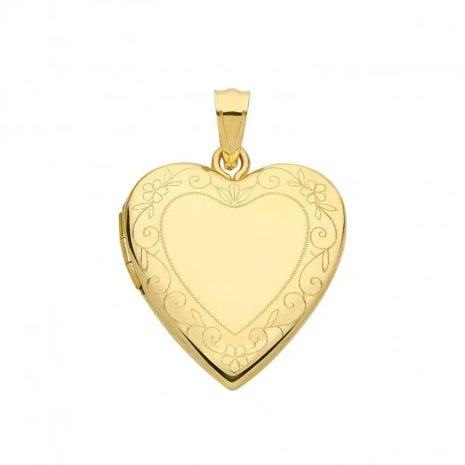 9ct Yellow Gold Heart Locket PN1100