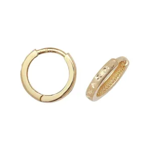 9ct Yellow Gold Hinged DC Earrings ER012