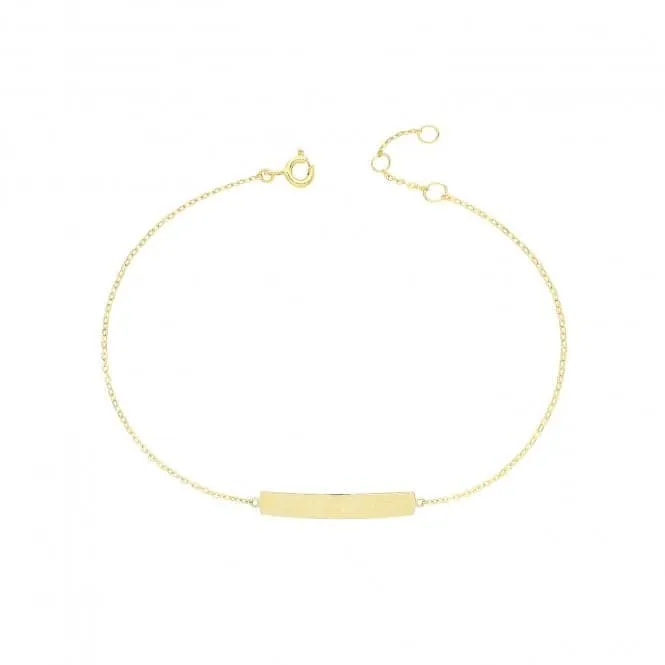 9ct Yellow Gold ID Chain Bracelet BR656