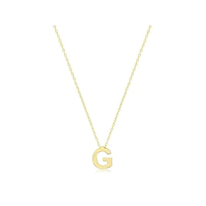 9ct Yellow Gold Initial Necklace NK435/G