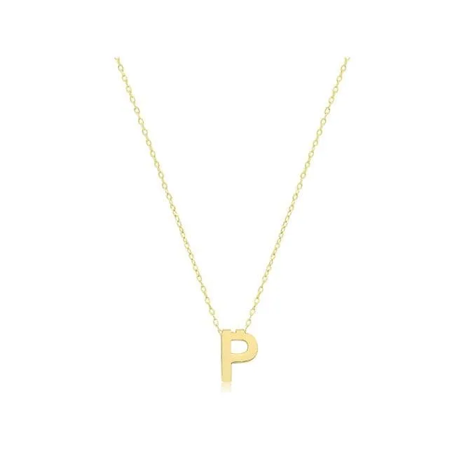 9ct Yellow Gold Initial Necklace NK435/P