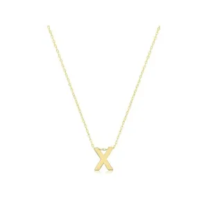 9ct Yellow Gold Initial Necklace NK435/X