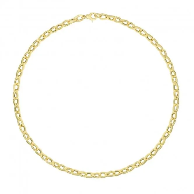 9ct Yellow Gold Ladies Fancy Necklet NK416