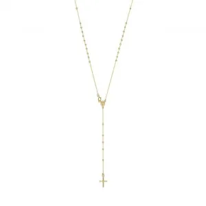 9ct Yellow Gold Ladies Gold Rosary Necklet NK407