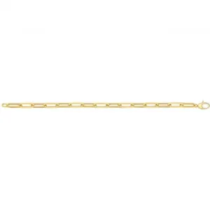 9ct Yellow Gold Ladies Paperclip Bracelet BR646