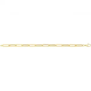 9ct Yellow Gold Ladies Paperclip Bracelet BR647