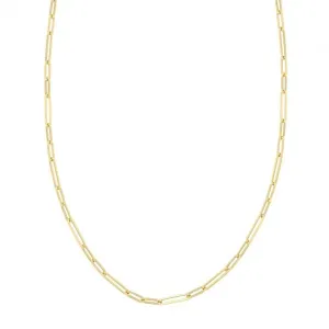 9ct Yellow Gold Ladies Paperclip Necklet NK415