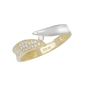 9ct Yellow Gold Ladies Zirconia Ring RN681