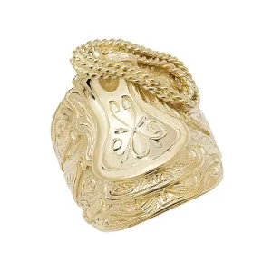 9ct Yellow Gold Mens Saddle Ring RN295