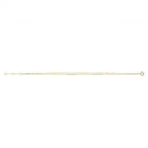 9ct Yellow Gold Multi Bar Bracelet BR638