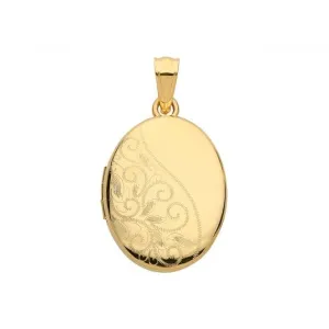 9ct Yellow Gold Oval Locket PN1084