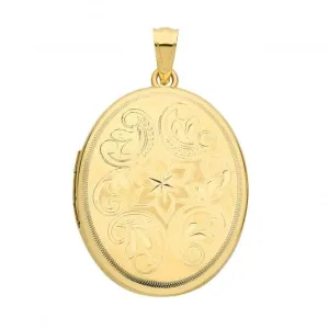 9ct Yellow Gold Oval Locket PN1089