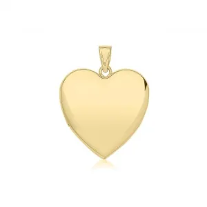 9ct Yellow Gold Plain Heart Locket PN1323