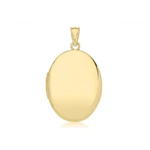 9ct Yellow Gold Plain Oval Locket PN1319