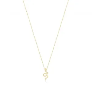 9ct Yellow Gold Snake Necklace NK454