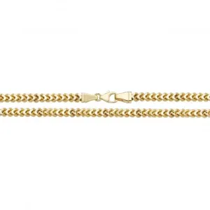 9CT Yellow Gold Square Franco Chain CH497