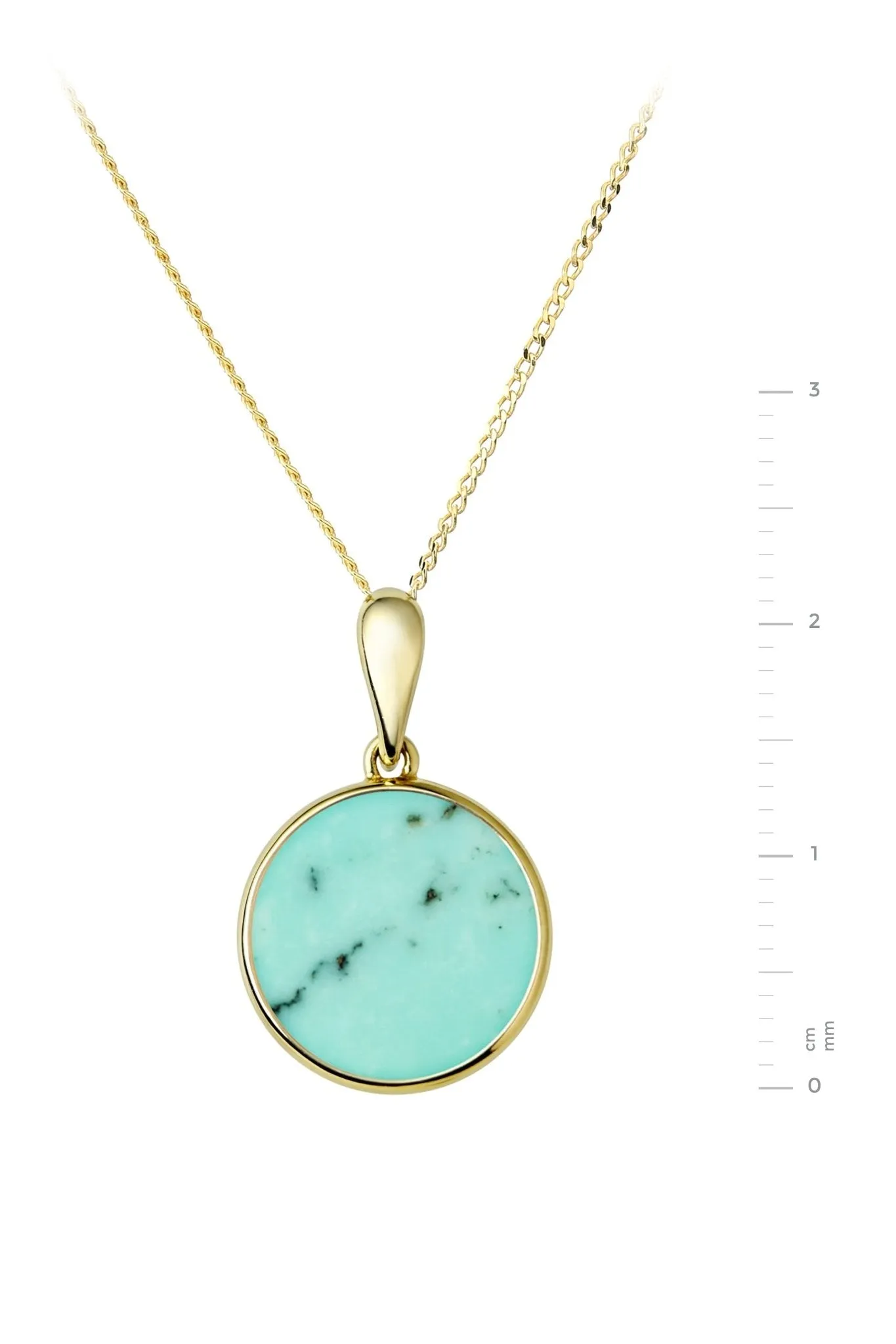 9ct Yellow Gold Turquoise Necklace