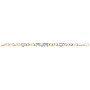 9ct Yellow Gold Zirconia Bracelet BR563