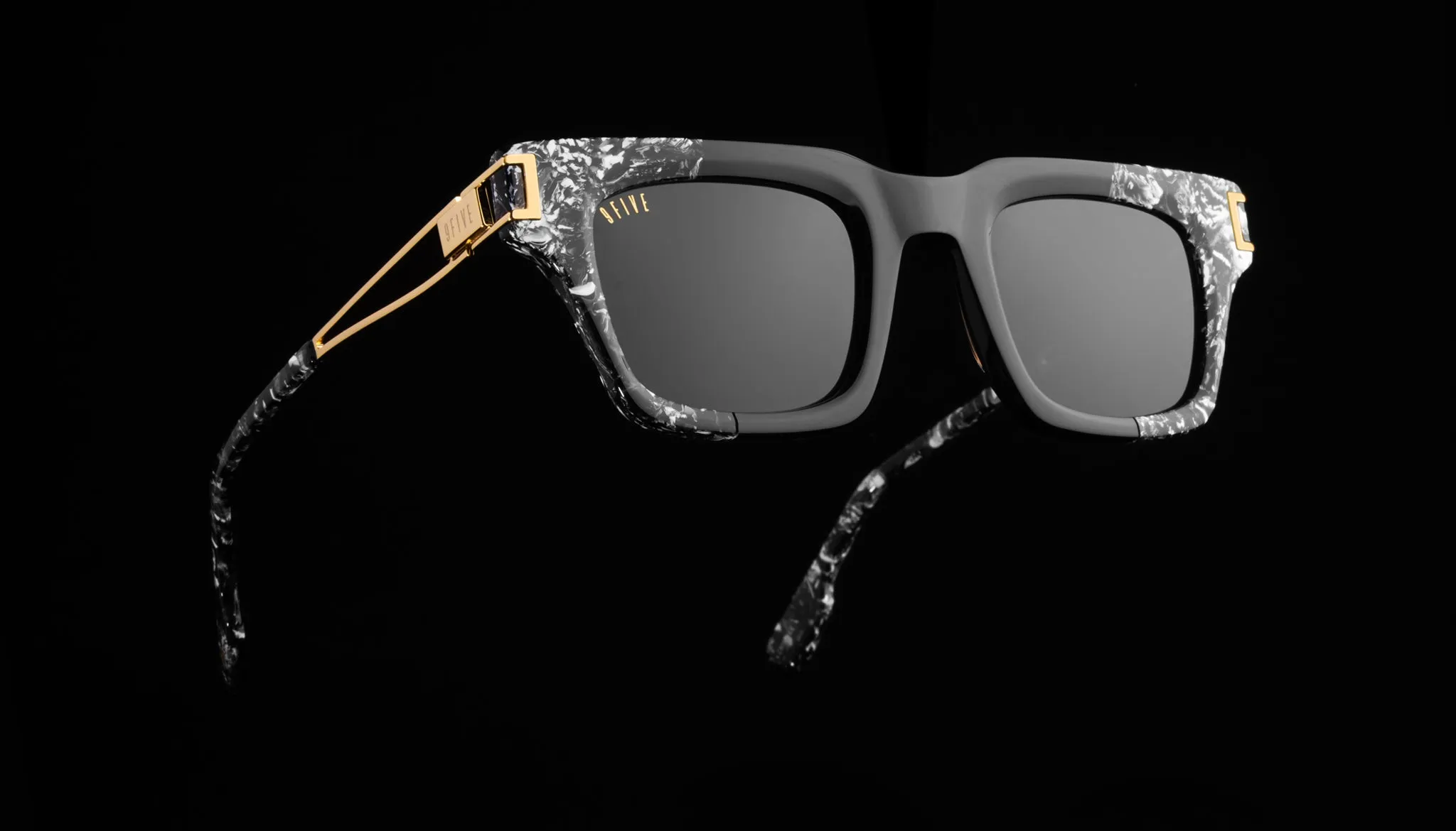 9FIVE Avenue Black & White Onyx Sunglasses