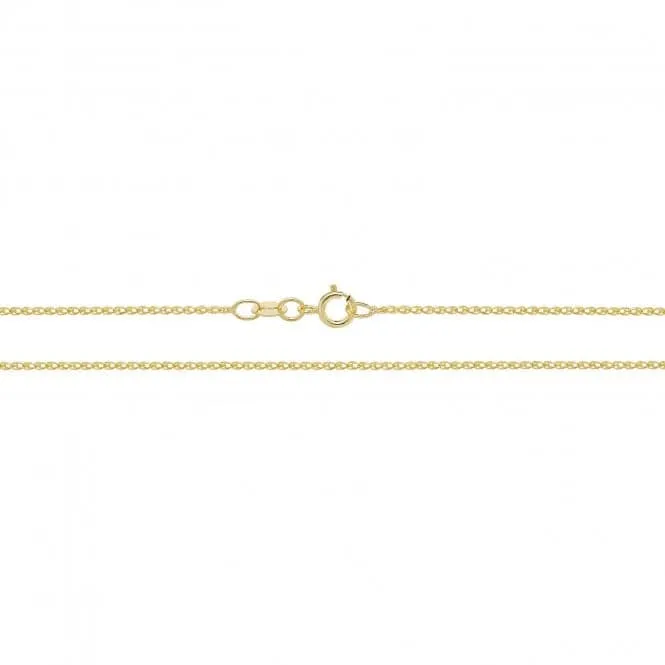 9K Yellow Gold Wheat Chain Necklace