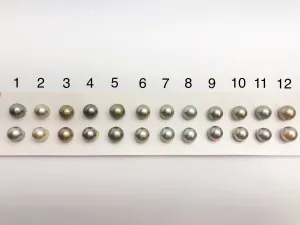 9mm Tahitian AA Loose Matched Pearls, 9mm Round (277)